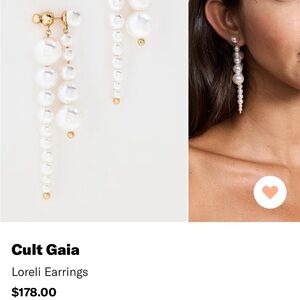 Cult Gaia Faux Pearl Loreli Drop Earrings